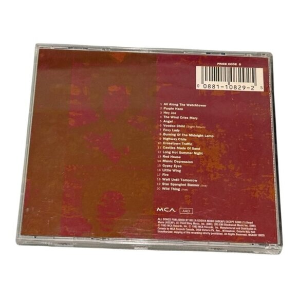 Jimi Hendrix CD The Ultimate Experience 1993 Rock Album Classic Hits MCA Tested - Picture 10 of 10